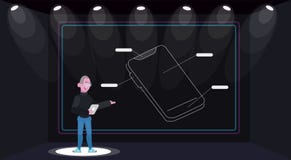 Представление нового прибора устройства мобильного телефона иллюстрация штока Представление нового прибора устройства мобильного телефона иллюстрация штока
