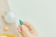 Принципиальная схема с Рождеством Христовым присутствующая стоковая фотография Принципиальная схема с Рождеством Христовым присутствующая стоковая фотография