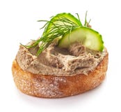 Провозглашанный тост хлеб с домодельным pate печени стоковые фотографии rf Провозглашанный тост хлеб с домодельным pate печени стоковые фотографии rf
