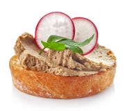Провозглашанный тост хлеб с домодельным pate печени стоковая фотография rf Провозглашанный тост хлеб с домодельным pate печени стоковая фотография rf