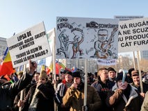 Протесты в Бухаресте, Румынии стоковая фотография rf Протесты в Бухаресте, Румынии стоковая фотография rf