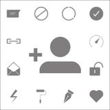 Профиль Простой знак значка кнопки персоны Add Детальный комплект minimalistic значков Наградной качественный знак графического д Стоковое фото RF Профиль Простой знак значка кнопки персоны Add Детальный комплект minimalistic значков Наградной качественный знак графического д Стоковое фото RF