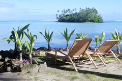 2 пустых места пляжа на лагуне Muri в Острова Кука Rarotonga Стоковая Фотография RF 2 пустых места пляжа на лагуне Muri в Острова Кука Rarotonga Стоковая Фотография RF