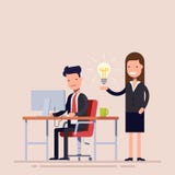 Работник помогает с идеей коллеги находясь в отчаянии трудная ситуация помощи Поток операций в офисе бесплатная иллюстрация Работник помогает с идеей коллеги находясь в отчаянии трудная ситуация помощи Поток операций в офисе бесплатная иллюстрация