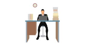 Работники офиса следуют крайние сроки которые аккумулировали иллюстрация штока Работники офиса следуют крайние сроки которые аккумулировали иллюстрация штока