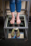 Развертка ноги цифров шага, развертка ноги Orthotics для выполненных на заказ Insoles ботинка, позиция и анализ нарушения равнове стоковые изображения rf Развертка ноги цифров шага, развертка ноги Orthotics для выполненных на заказ Insoles ботинка, позиция и анализ нарушения равнове стоковые изображения rf