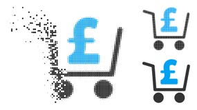 Разложенный значок проверки фунта полутонового изображения Pixelated иллюстрация вектора Разложенный значок проверки фунта полутонового изображения Pixelated иллюстрация вектора