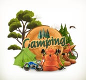 Располагаясь лагерем время приключения иллюстрация штока Располагаясь лагерем время приключения иллюстрация штока
