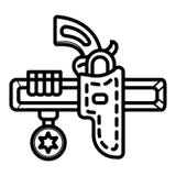 Револьвер в значке кобуры бесплатная иллюстрация Револьвер в значке кобуры бесплатная иллюстрация