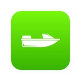 Резвит зеленый цвет значка powerboat цифровой иллюстрация вектора Резвит зеленый цвет значка powerboat цифровой иллюстрация вектора