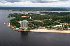 Река Амазонкы Бразилия города Manaus стоковое фото Река Амазонкы Бразилия города Manaus стоковое фото