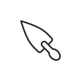 Ремонт, шпатель, значок вектора лопаткы Элемент инструмента для конструирования для мобильных концепции и вектора приложений сети иллюстрация вектора Ремонт, шпатель, значок вектора лопаткы Элемент инструмента для конструирования для мобильных концепции и вектора приложений сети иллюстрация вектора