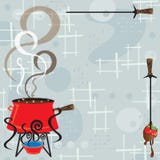 Ретро приглашение партии Fondue шоколада бесплатная иллюстрация Ретро приглашение партии Fondue шоколада бесплатная иллюстрация