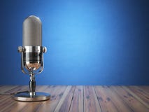 Ретро старый микрофон Радиопостановка или тональнозвуковая концепция podcast Vinta иллюстрация штока Ретро старый микрофон Радиопостановка или тональнозвуковая концепция podcast Vinta иллюстрация штока