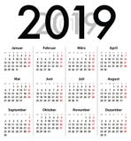 Решетка календаря Deutsch немца на 2019 MF бесплатная иллюстрация Решетка календаря Deutsch немца на 2019 MF бесплатная иллюстрация