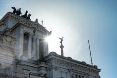 РИМ, Италия: Изумляя взгляд алтара отечества, della Patria Altare, известного как национальный монумент к Виктор Emmanuel II, w стоковая фотография rf РИМ, Италия: Изумляя взгляд алтара отечества, della Patria Altare, известного как национальный монумент к Виктор Emmanuel II, w стоковая фотография rf