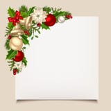 Рождественская открытка с колоколами, падубом, шариками и poinsettia Вектор EPS-10 Стоковые Фотографии RF Рождественская открытка с колоколами, падубом, шариками и poinsettia Вектор EPS-10 Стоковые Фотографии RF