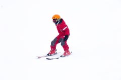 Россия, Sheregesh 2018 11 Профессиональный лыжник 18 в ярких спорт стоковая фотография rf Россия, Sheregesh 2018 11 Профессиональный лыжник 18 в ярких спорт стоковая фотография rf