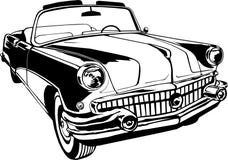 Руки вензеля вектора Cabriolet 1950-60s чернота ретро винтажной рисуя иллюстрация штока Руки вензеля вектора Cabriolet 1950-60s чернота ретро винтажной рисуя иллюстрация штока