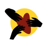 3 руки держат сердце Призрение, поддержка, иллюстрация концепции помощи иллюстрация штока 3 руки держат сердце Призрение, поддержка, иллюстрация концепции помощи иллюстрация штока