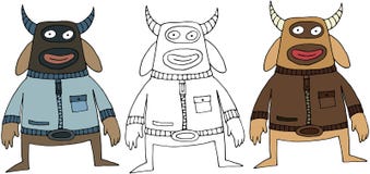 Руки коровы doodle цвета чудовища мультфильма изолят смешной счастливой вычерченный бесплатная иллюстрация Руки коровы doodle цвета чудовища мультфильма изолят смешной счастливой вычерченный бесплатная иллюстрация