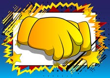 Руки мультфильма делая рукопожатие на предпосылке комика иллюстрация вектора Руки мультфильма делая рукопожатие на предпосылке комика иллюстрация вектора