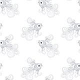 Рыбы doodle безшовная картина Иллюстрация вектора запаса элемента дизайна Marin животная monochrome иллюстрация штока Рыбы doodle безшовная картина Иллюстрация вектора запаса элемента дизайна Marin животная monochrome иллюстрация штока