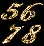 5, 6, 7, 8, сделанное бенгальского огня Изолировано на черной предпосылке иллюстрация вектора 5, 6, 7, 8, сделанное бенгальского огня Изолировано на черной предпосылке иллюстрация вектора