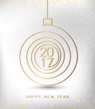 С Рождеством Христовым счастливые форма золота 2017 Нового Года спиральная Идеал для карточки xmas или элегантного приглашения па Стоковые Фото С Рождеством Христовым счастливые форма золота 2017 Нового Года спиральная Идеал для карточки xmas или элегантного приглашения па Стоковые Фото