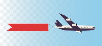 Самолет со знаменем ленты иллюстрация вектора Самолет со знаменем ленты иллюстрация вектора