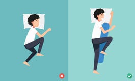Самые лучшие и худшие положения для спать, иллюстрация иллюстрация вектора Самые лучшие и худшие положения для спать, иллюстрация иллюстрация вектора