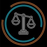 Сбалансируйте значок масштаба, символ баланса - знак правосудия иллюстрация вектора Сбалансируйте значок масштаба, символ баланса - знак правосудия иллюстрация вектора