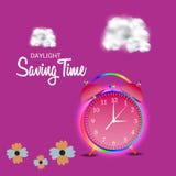 Сбережения дневного света TimeSpring вперед иллюстрация вектора Сбережения дневного света TimeSpring вперед иллюстрация вектора
