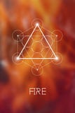 Священный символ элемента огня геометрии внутри куба Metatron и цветка жизни перед естественной расплывчатой предпосылкой бесплатная иллюстрация Священный символ элемента огня геометрии внутри куба Metatron и цветка жизни перед естественной расплывчатой предпосылкой бесплатная иллюстрация