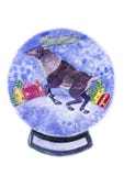 Северные олени на предпосылке ландшафта зимы в шарике стекла снега иллюстрация вектора Северные олени на предпосылке ландшафта зимы в шарике стекла снега иллюстрация вектора