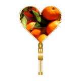 Сердце вполне tangerines с листьями бесплатная иллюстрация Сердце вполне tangerines с листьями бесплатная иллюстрация