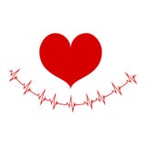 Сердце на изолированной предпосылке с cardiogram сердца Концепция здорового сердца вектор бесплатная иллюстрация Сердце на изолированной предпосылке с cardiogram сердца Концепция здорового сердца вектор бесплатная иллюстрация