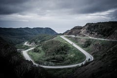 Серпентин дороги горы стоковая фотография Серпентин дороги горы стоковая фотография