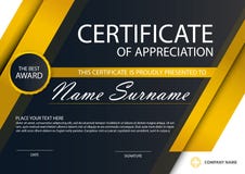 Сертификат черной элегантности золота горизонтальный с иллюстрацией вектора, белым шаблоном сертификата рамки с чистым и современ иллюстрация вектора Сертификат черной элегантности золота горизонтальный с иллюстрацией вектора, белым шаблоном сертификата рамки с чистым и современ иллюстрация вектора