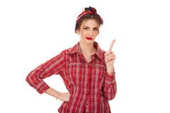 Серьезный палец повышения женщины вверх по не показывать жестами никакой знак стоковые изображения rf Серьезный палец повышения женщины вверх по не показывать жестами никакой знак стоковые изображения rf