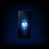 Сети 5G смартфона r иллюстрация штока Сети 5G смартфона r иллюстрация штока