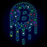 Сетка рамки провода вектора плавя Bitcoin с пятнами слепимости для Chistmas бесплатная иллюстрация Сетка рамки провода вектора плавя Bitcoin с пятнами слепимости для Chistmas бесплатная иллюстрация
