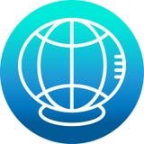 Сеть значка интернет с стилем плана изолированный на голубой предпосылке круга градиента иллюстрация штока Сеть значка интернет с стилем плана изолированный на голубой предпосылке круга градиента иллюстрация штока
