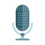 Сеть ТВ музыки интервью вектора микрофона изолированная значком передавая вокальное аудио радиоэфира голоса выставки инструмента Стоковые Изображения Сеть ТВ музыки интервью вектора микрофона изолированная значком передавая вокальное аудио радиоэфира голоса выставки инструмента Стоковые Изображения