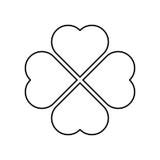 Силуэт Shamrock - черный значок клевера лист плана 4 Элемент дизайна темы удачи Простая геометрическая форма Стоковое Фото Силуэт Shamrock - черный значок клевера лист плана 4 Элемент дизайна темы удачи Простая геометрическая форма Стоковое Фото