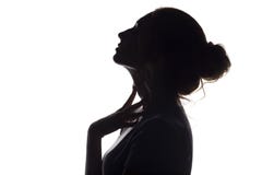 Силуэт красивой чувственной девушки, profilee стороны женщины на белизне изолировал предпосылку, концепцию красоты и моду стоковое изображение Силуэт красивой чувственной девушки, profilee стороны женщины на белизне изолировал предпосылку, концепцию красоты и моду стоковое изображение