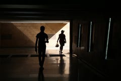 Силуэты человека и женщины стоковое фото rf Силуэты человека и женщины стоковое фото rf