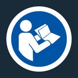 символ прочитал техническое руководство перед обслуживая символом на черной предпосылке бесплатная иллюстрация символ прочитал техническое руководство перед обслуживая символом на черной предпосылке бесплатная иллюстрация