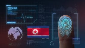 Система опознавания отпечатка пальцев биометрическая просматривая Национальность Корейской Северной Кореи бесплатная иллюстрация Система опознавания отпечатка пальцев биометрическая просматривая Национальность Корейской Северной Кореи бесплатная иллюстрация