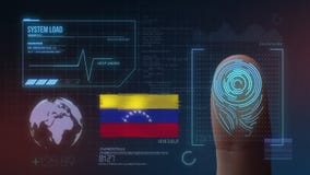 Система опознавания отпечатка пальцев биометрическая просматривая Национальность Венесуэлы стоковые изображения Система опознавания отпечатка пальцев биометрическая просматривая Национальность Венесуэлы стоковые изображения